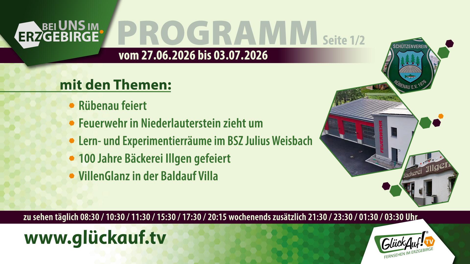 Bei uns im Erzgebirge für die Woche vom 27.06.2026 bis 03.07.2026