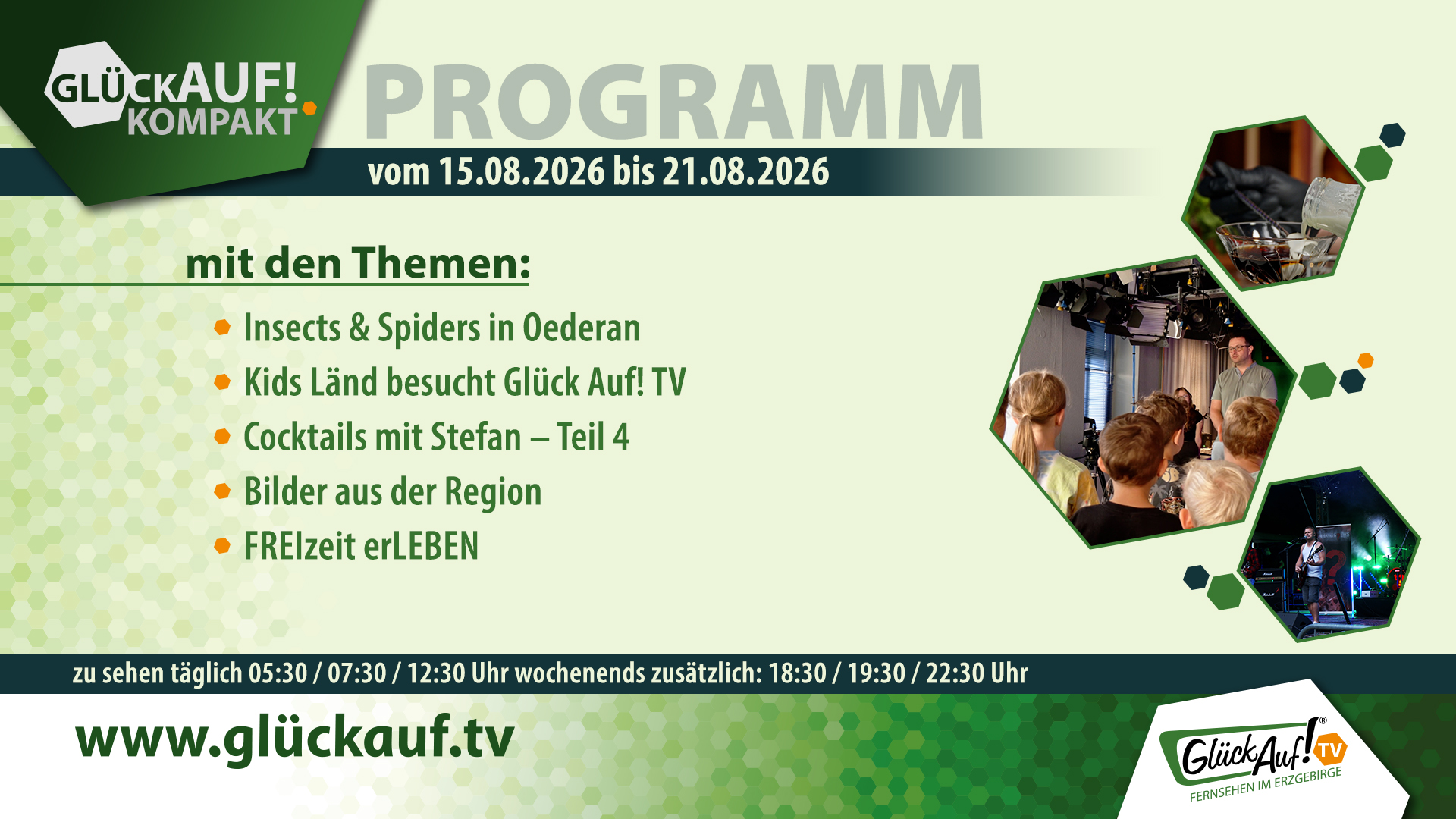 Glück Auf! kompakt für die Woche vom 15.08.2026 bis 21.08.2026