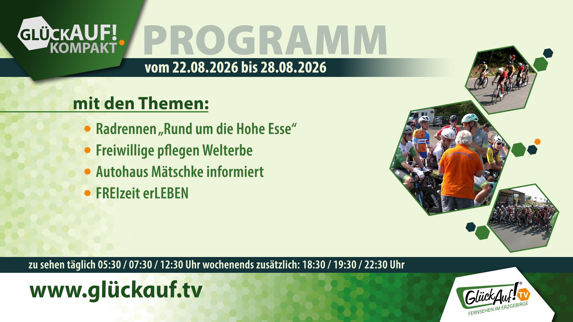 Glück Auf! kompakt für die Woche vom 22.08.2026 bis 28.08.2026