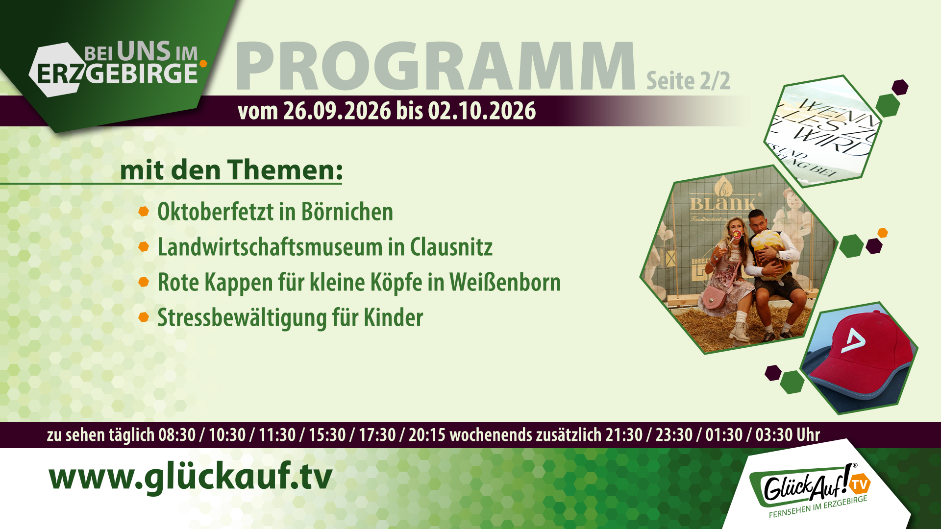 Bei uns im Erzgebirge für die Woche vom 26.09.2026 bis 02.10.2026