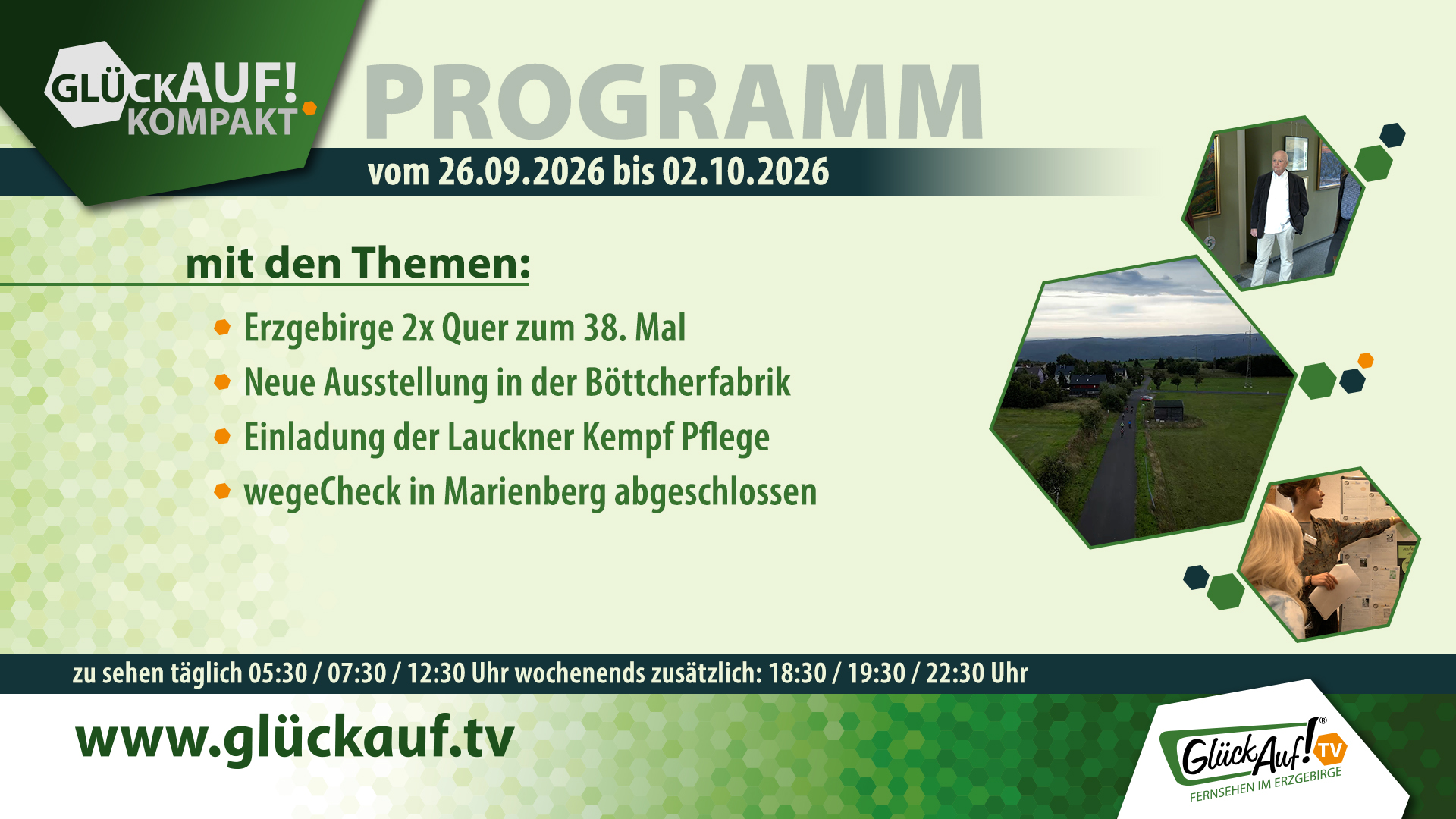 Glück Auf! kompakt für die Woche vom 26.09.2026 bis 02.10.2026