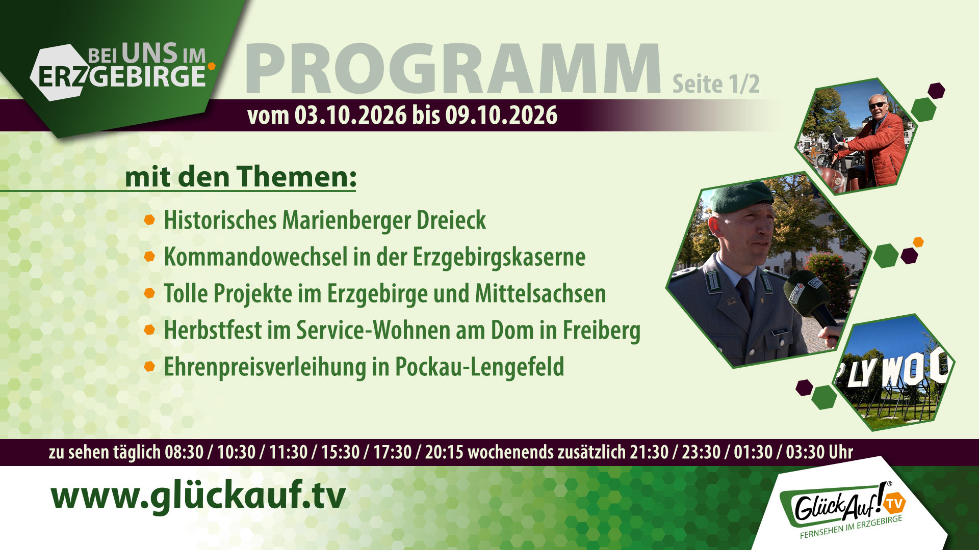 Bei uns im Erzgebirge für die Woche vom 03.10.2026 bis 09.10.2026