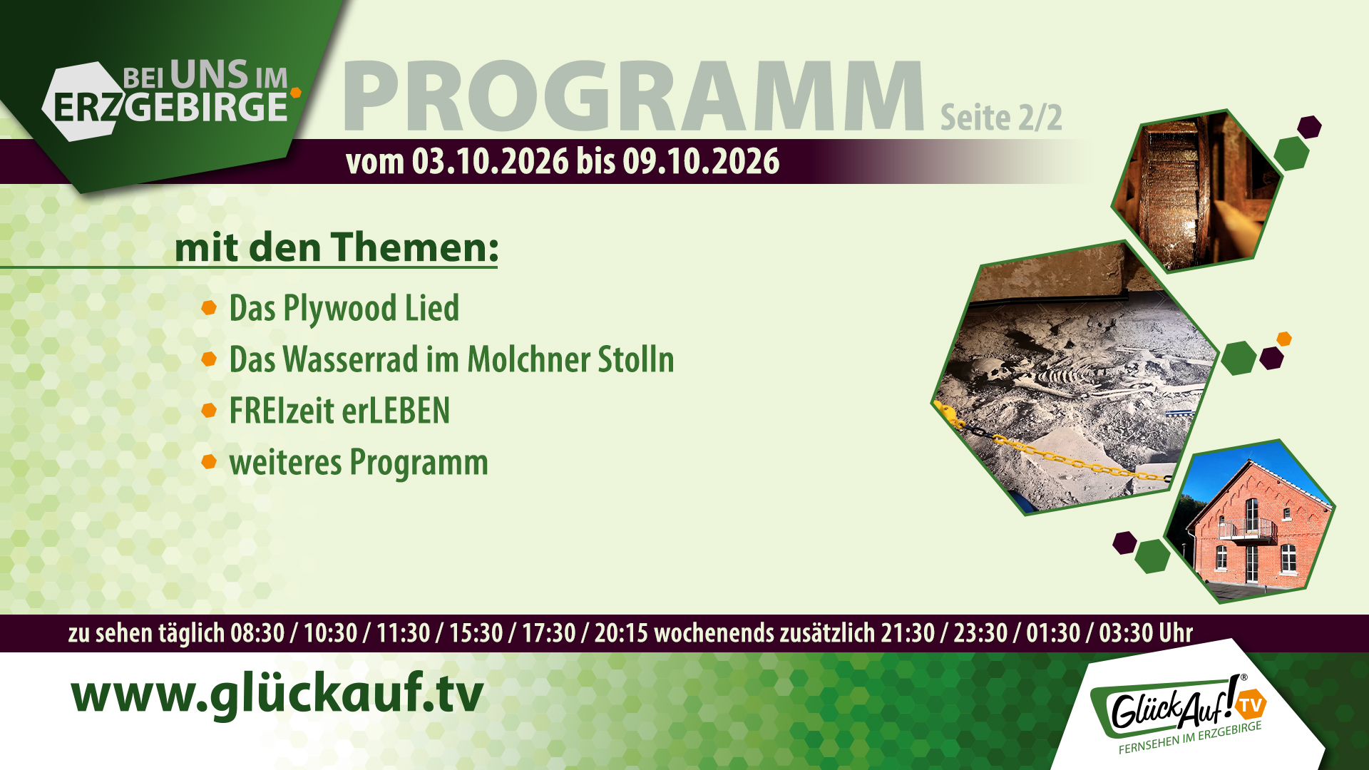 Bei uns im Erzgebirge für die Woche vom 03.10.2026 bis 09.10.2026