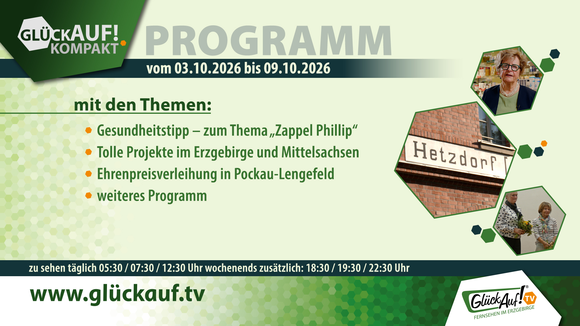 Glück Auf! kompakt für die Woche vom 03.10.2026 bis 09.10.2026